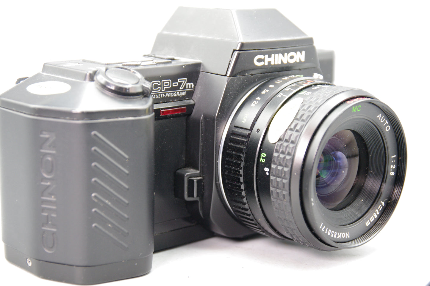 Chinon CP‑7m 35mm SLR with Clubman Pentax K Mount 28mm f/2.8 Lens