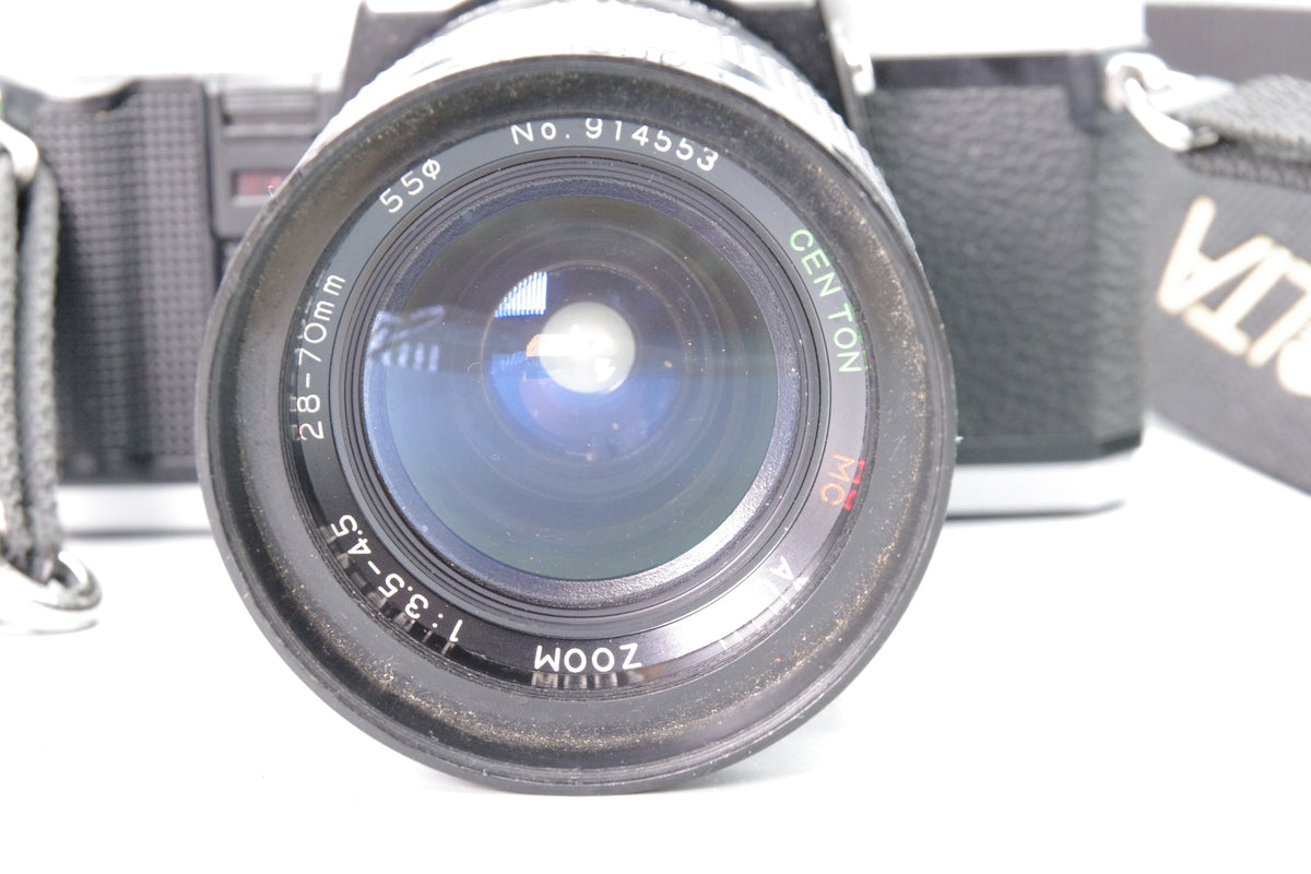 Minolta X‑300 35mm SLR with Centon 28–70mm f/3.5–4.5 Zoom Lens – Excellent