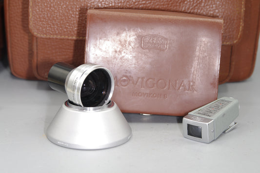 Zeiss Ikon Movikon 8 8mm Clockwork Camera with Movitelar/Movigonar