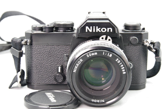 Nikon FM Black 35mm SLR Camera Body -  Black – Excellent with 50mm f/1.8
