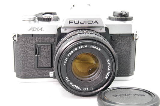 Fujica AX‑1 35mm SLR Camera with 50mm f/1.9 X‑Fujinon Lens – Fully Working