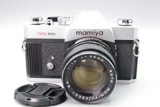 Mamiya DSX 1000 35mm SLR with 55mm f/1.4 Lens – Fully Working – Very Good