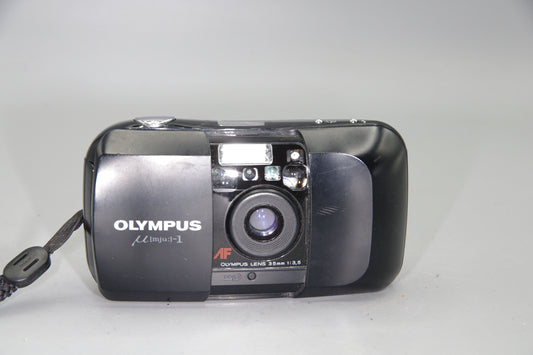 Olympus Mju I 35mm Film Camera – Compact, Weatherproof, Sharp Lens