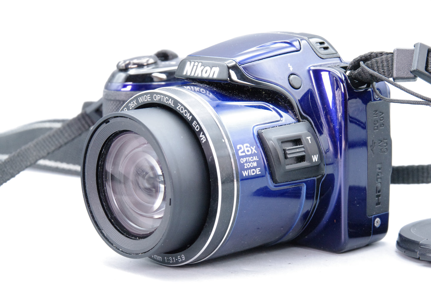 Nikon Coolpix L810 16MP Bridge Camera – Blue – 26× Zoom – AA Powered – VGC