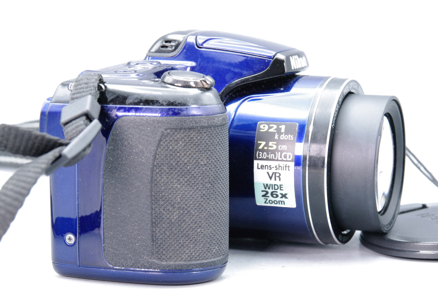 Nikon Coolpix L810 16MP Bridge Camera – Blue – 26× Zoom – AA Powered – VGC