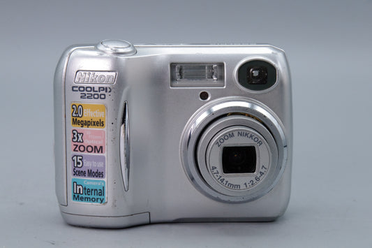 Nikon Coolpix 2200 Digital Camera – 2MP – Tested &Working (AA)