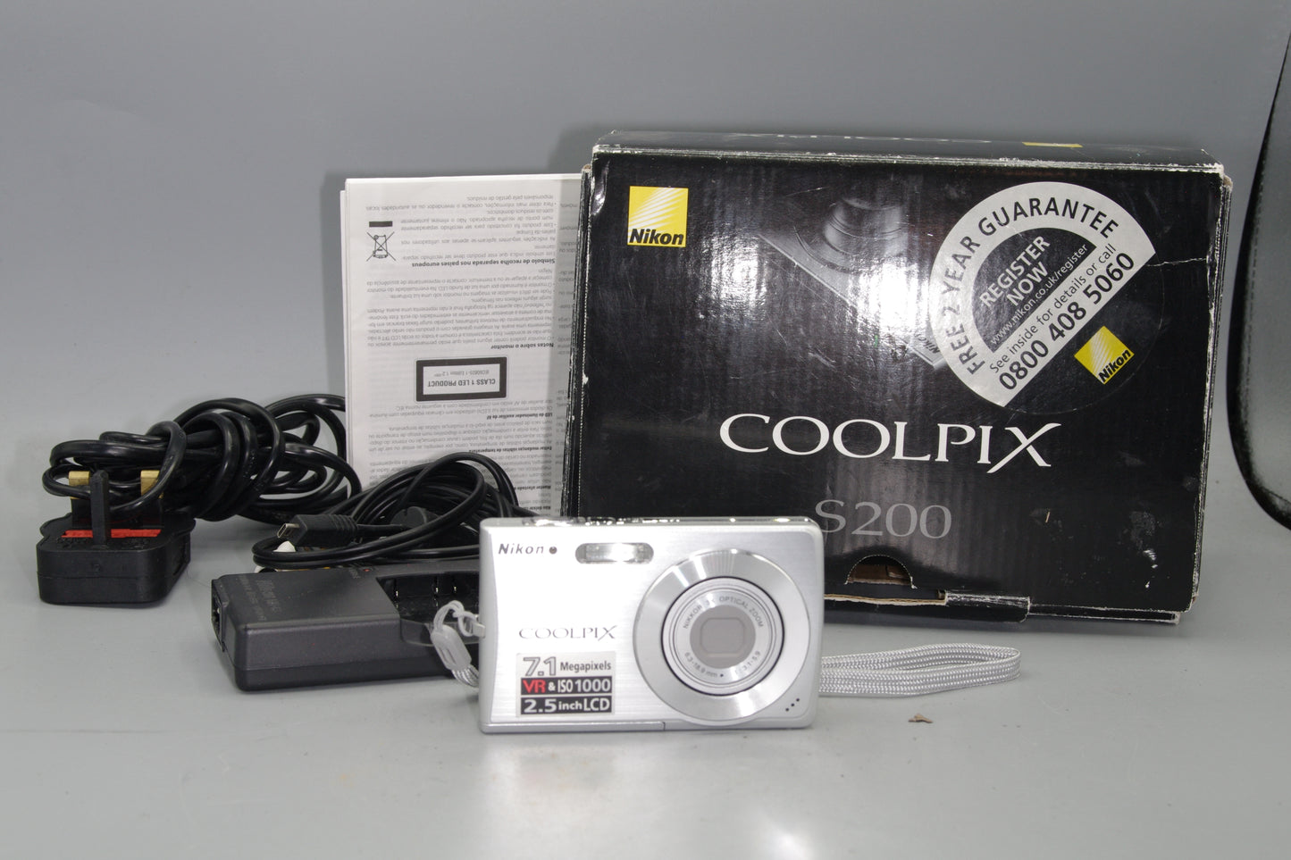 Nikon Coolpix S200 7.1MP Compact Digital - Boxed - Excellent