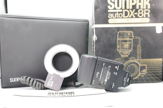 Sunpak Auto DX‑8R Ring Flash – Boxed – Excellent Working Condition