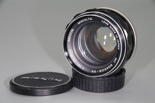 Minolta MC Rokkor-PF 58mm F1.4 Lens – MD Mount – Vintage - Excellent