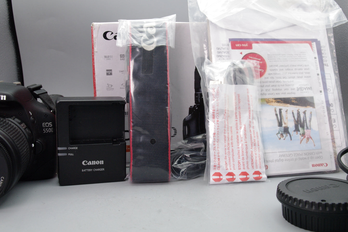 Boxed Canon EOS 550D DSLR + EF‑S 18–55mm IS Lens 18MP EXC S/C 1022