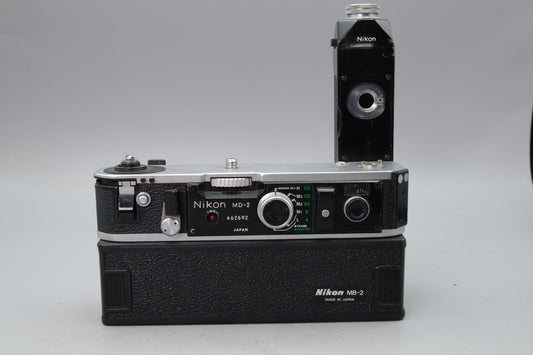 Nikon MD‑2 Motor Drive + MB‑2 Pack – For Nikon F2 – Rewind OK, Release Fault