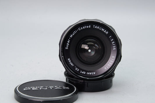 Asahi SMC Takumar 35mm f/3.5 M42 Lens – Super‑Multi‑Coated – Caps – VGC