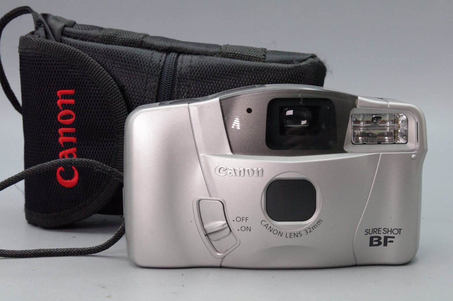 Canon Sure Shot BF 35mm Film Camera with Case – Tested & Working – VGC