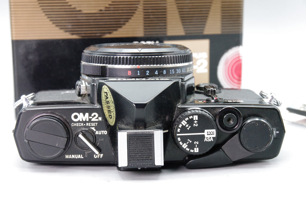 Olympus OM‑2N Black 35mm SLR Film Camera Body Only – Tested – Excellent Boxed