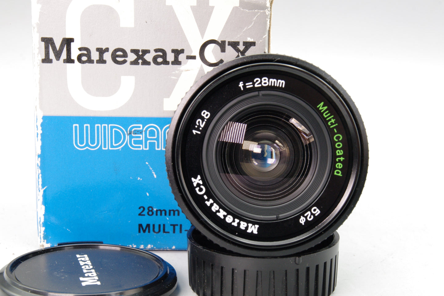 Marexar‑CX 28mm f/2.8 Multi Coated Lens – Minolta MD Mount – Excellent Boxed