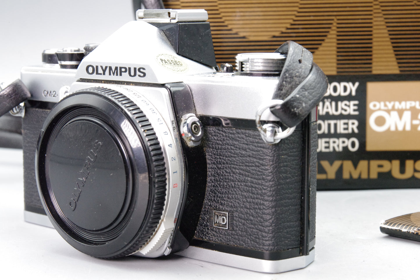 Olympus OM‑2N Chrome 35mm SLR Film Camera Body Only – Tested – Excellent Boxed