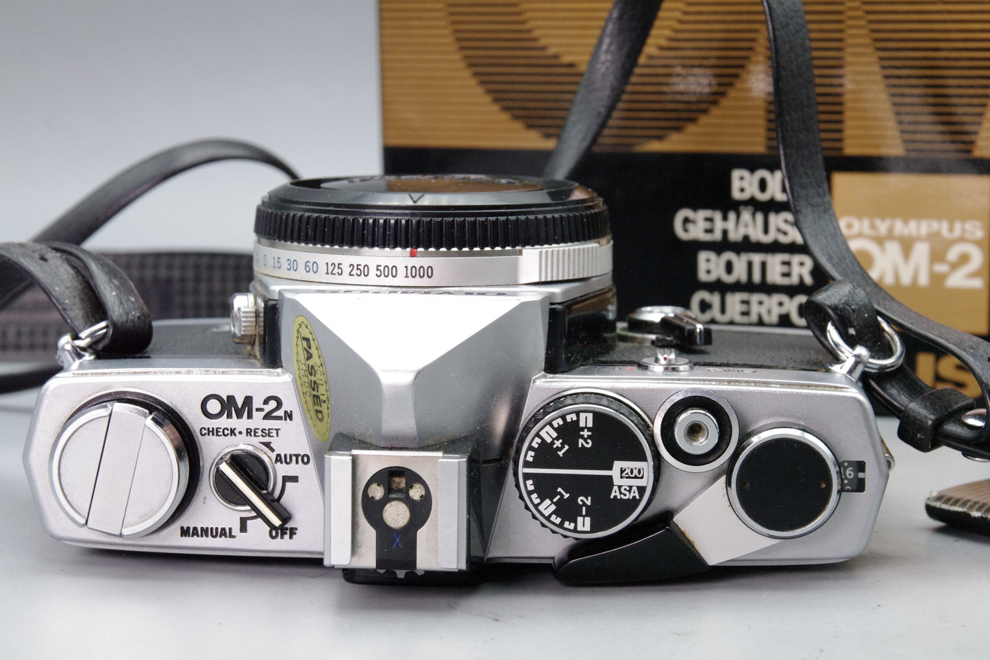 Olympus OM‑2N Chrome 35mm SLR Film Camera Body Only – Tested – Excellent Boxed