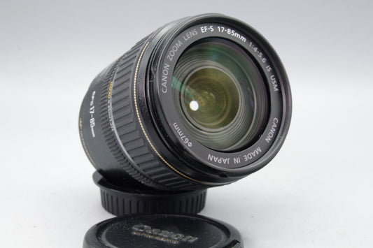 Canon EF‑S 17–85mm f/4–5.6 IS USM Lens – Caps – AF Issue at Tele End – VG