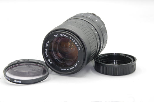 Sigma 100-300mm D F/4.5-6.7 UC AF Lens with caps and UV,  Nikon F