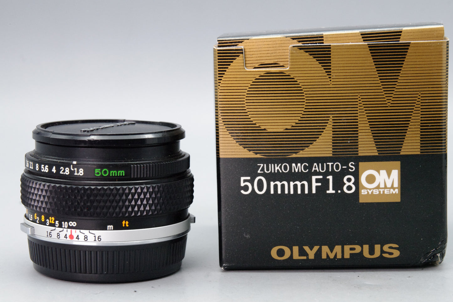 Olympus OM Zuiko Auto‑S 50mm F/1.8 – Olympus OM Mount – Boxed – Excellent