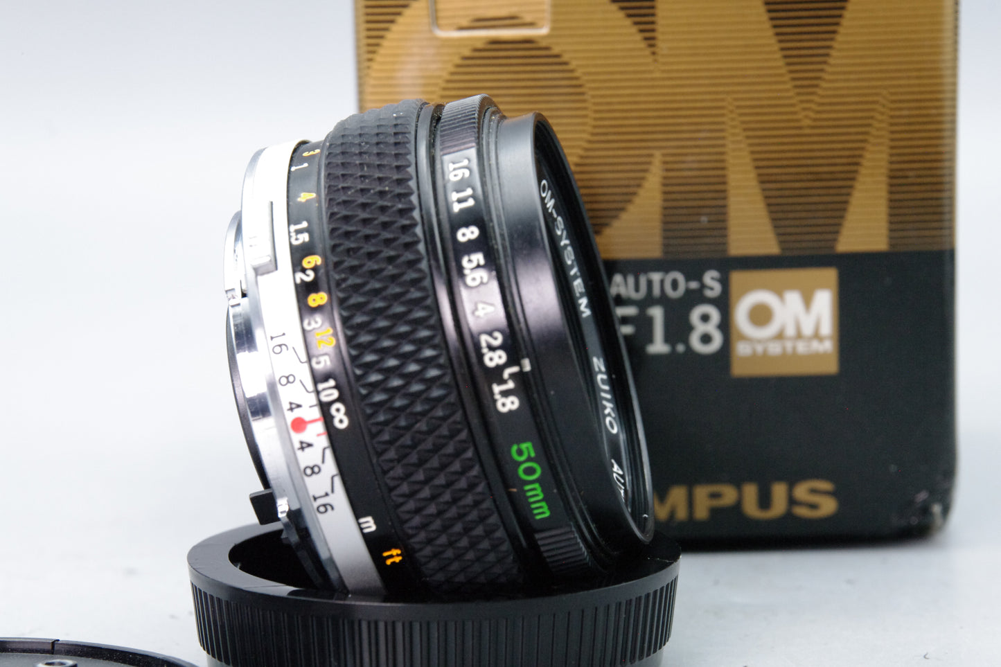 Olympus OM Zuiko Auto‑S 50mm F/1.8 – Olympus OM Mount – Boxed – Excellent