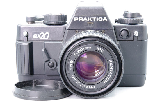 Praktica BX20 SLR with Pentacon 50mm f/1.8 – Tested & Working – Mint