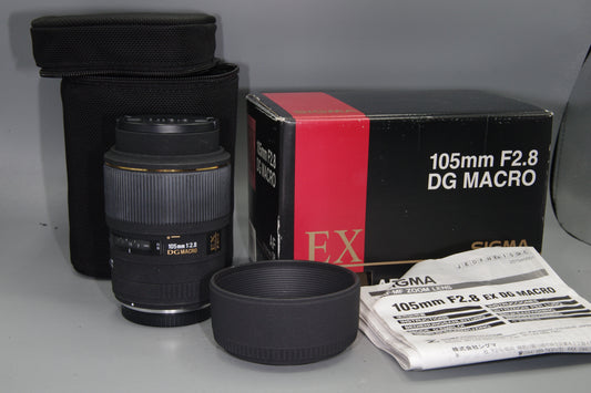 Sigma 105mm f/2.8 DG Macro Lens –  Four Thirds Mount – Boxed – Excellent