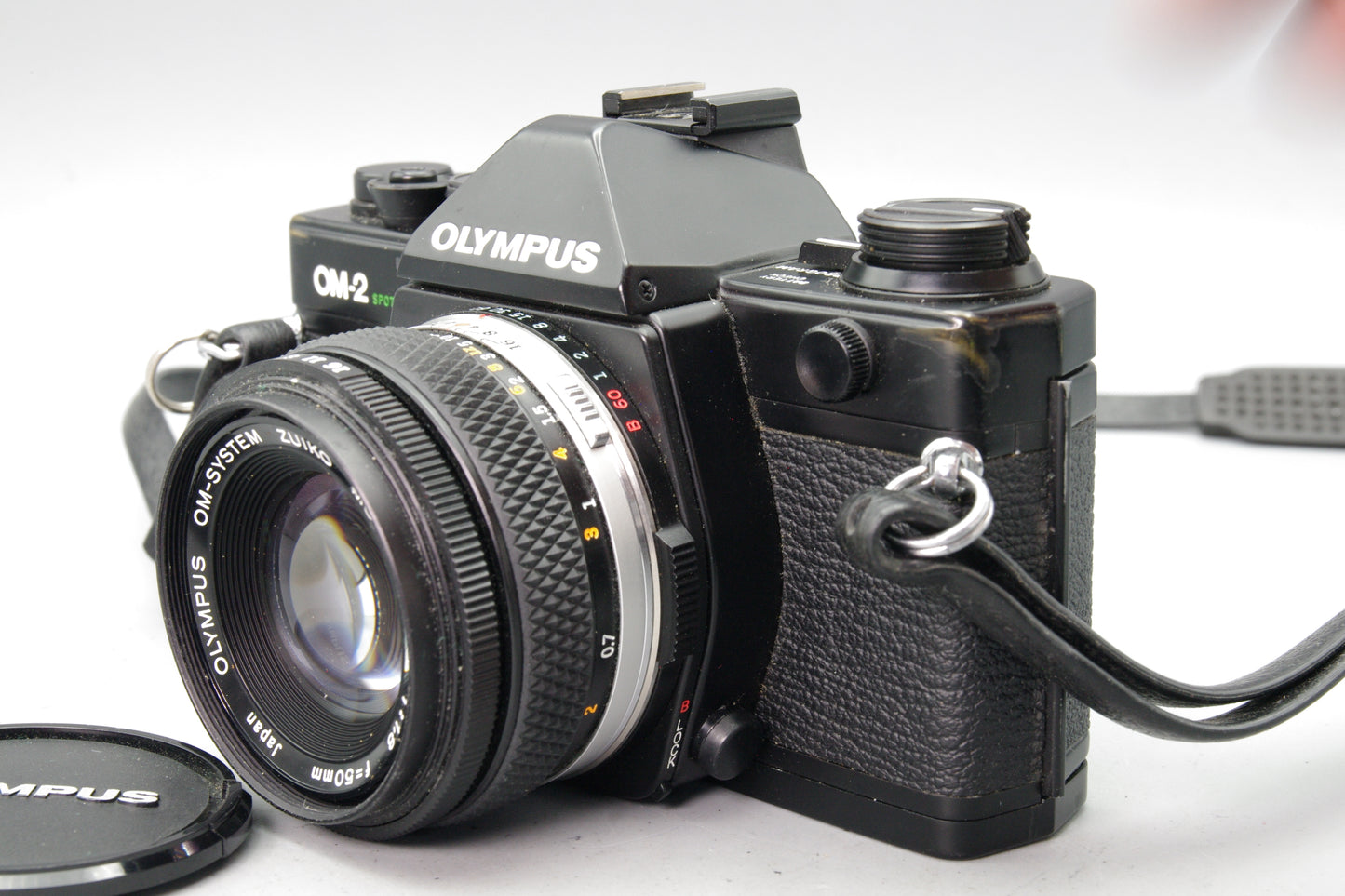 Olympus OM-2 Spot/Program 35mm SLR + 50mm f/1.8 Lens + New batteries