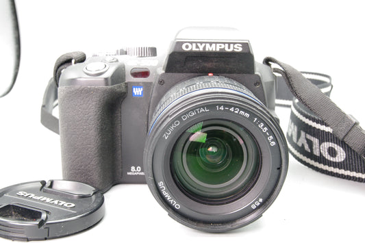 Olympus E‑500 DSLR + 14–42mm Lens – Four Thirds – Excellent – S/C 1173