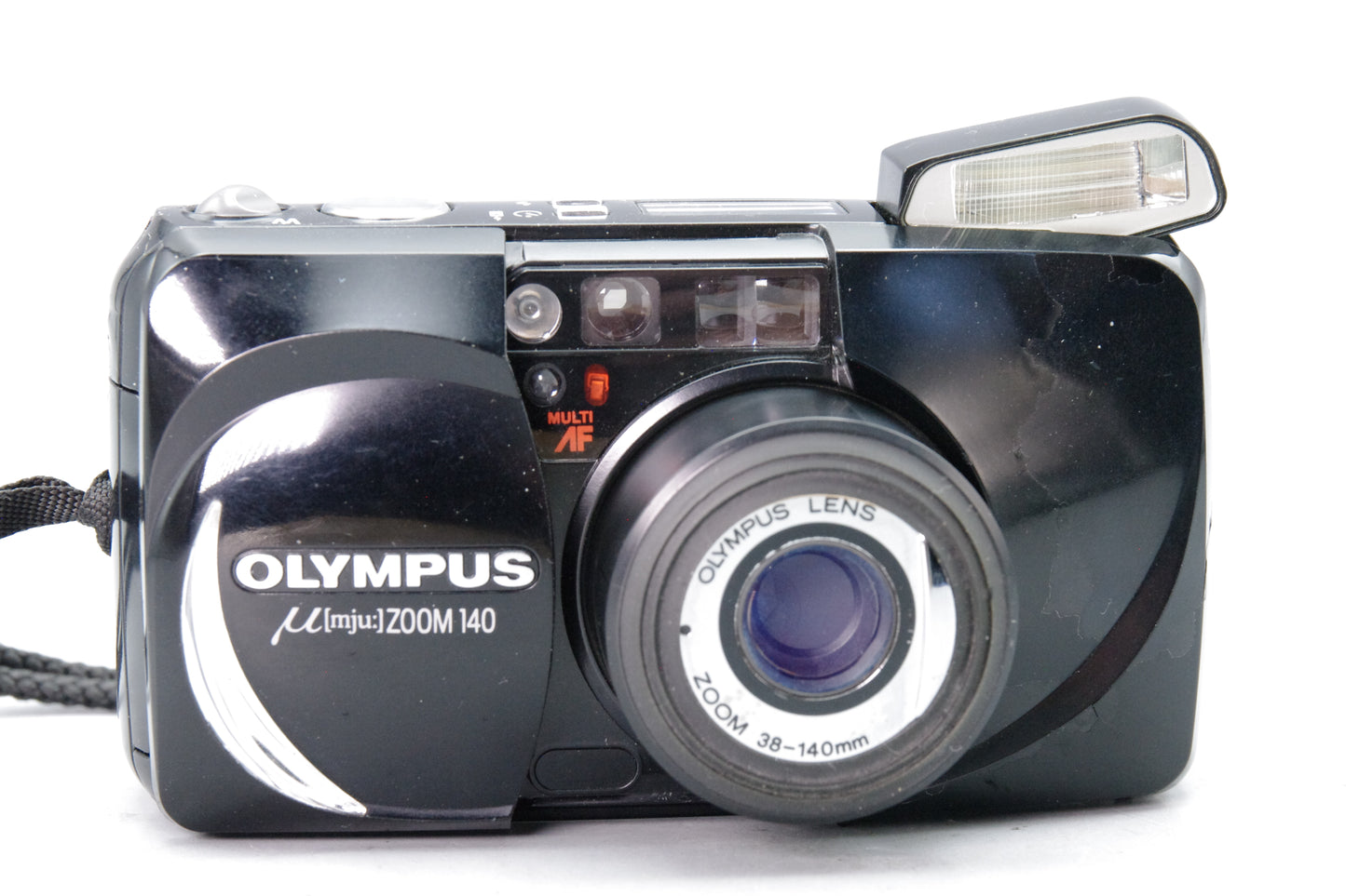 Olympus MJU Zoom 140 Black 35mm Film Camera – Tested & Working VGC