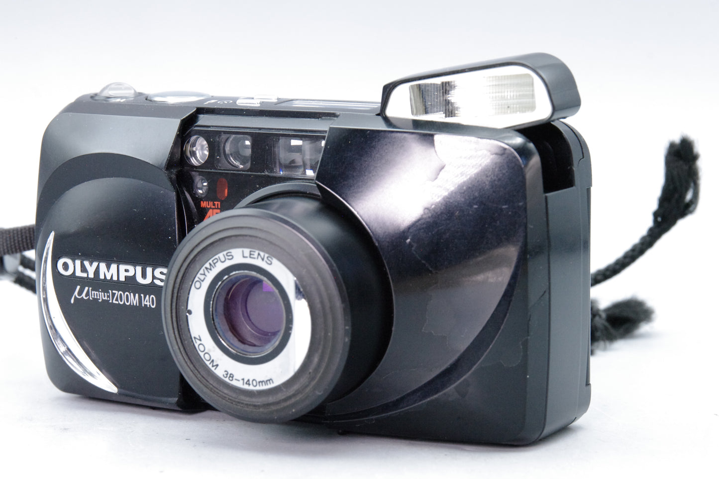Olympus MJU Zoom 140 Black 35mm Film Camera – Tested & Working VGC