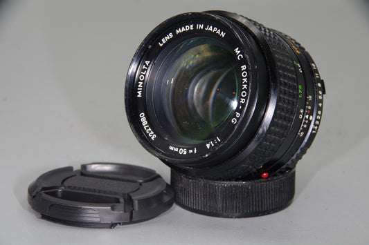 Minolta MC Rokkor-PG 50mm f/1.4 Lens – MD Mount – Manual Focus