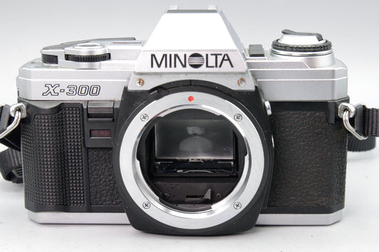 Minolta X‑300 35mm SLR Body – Tested – Clean – Batteries Included – Excellent