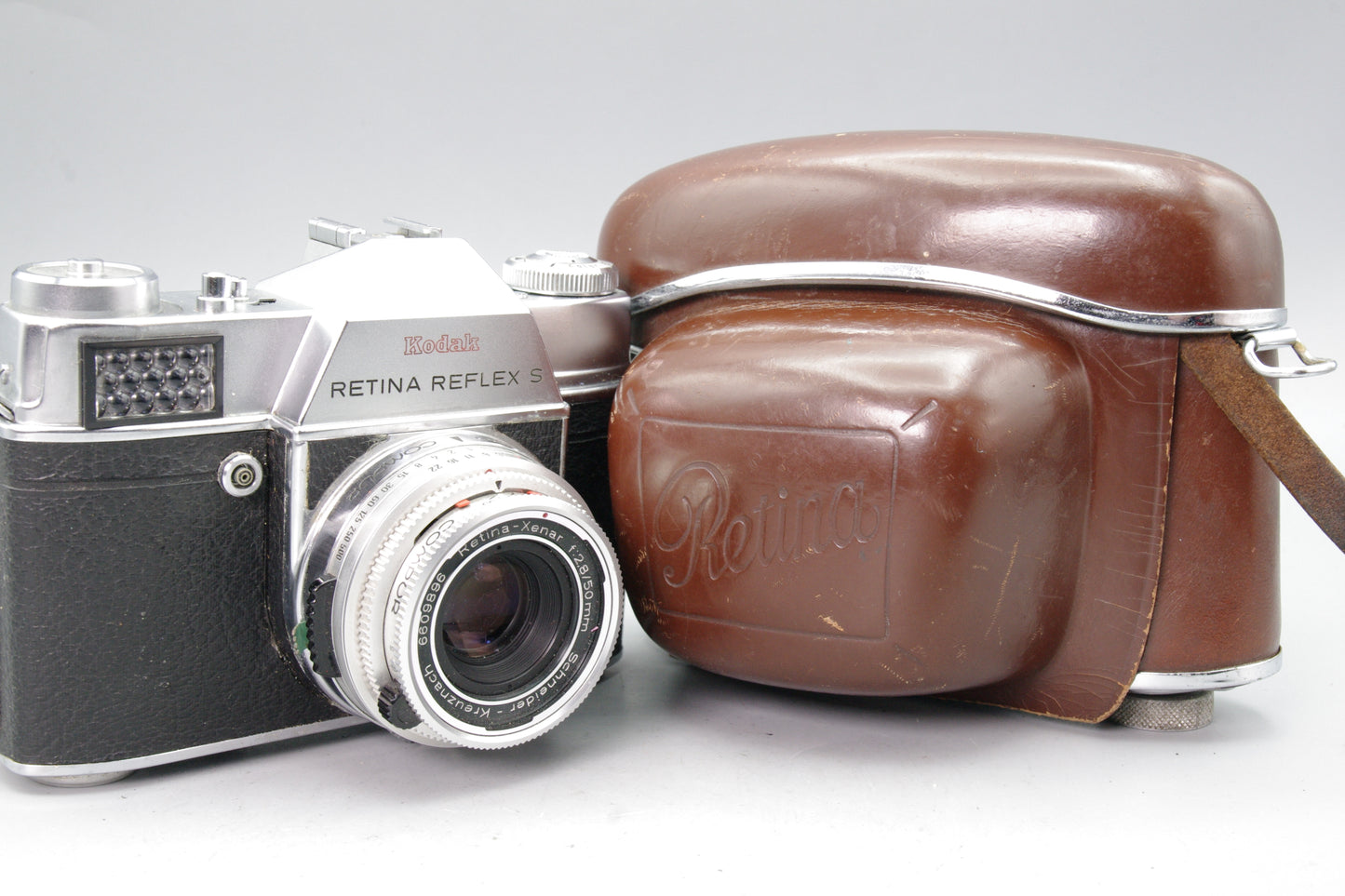 Kodak Retina Reflex S with Xenar 50mm f/2.8 Lens &amp; Case – Fully Working – VGC