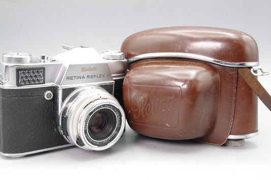 Kodak Retina Reflex S with Xenar 50mm f/2.8 Lens &amp; Case – Fully Working – VGC
