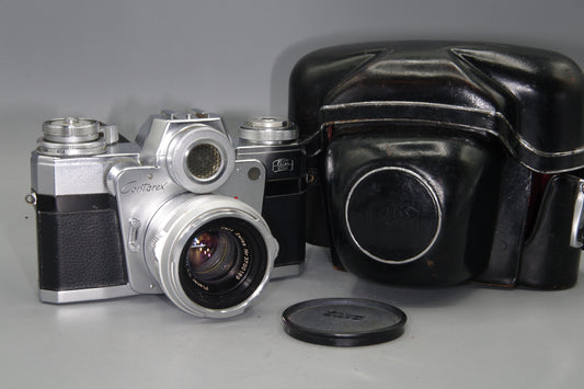 Zeiss Ikon Contarex Bullseye Camera with Planar 50mm f/2 and Case