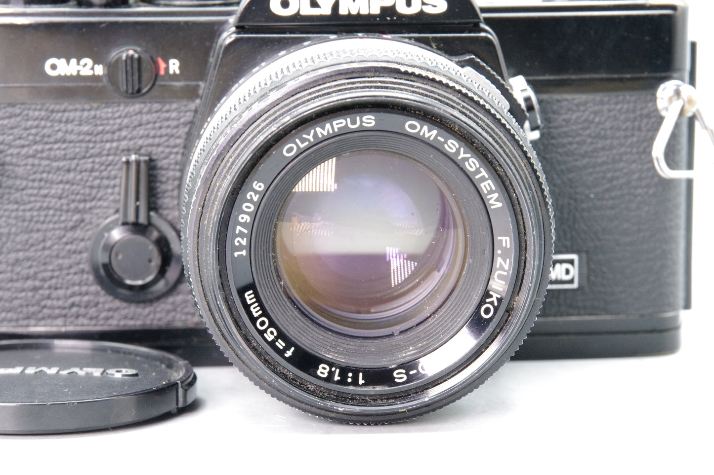 Olympus OM-2N Black 35mm SLR + F.Zuiko 50mm f/1.8 Lens – Tested & Working