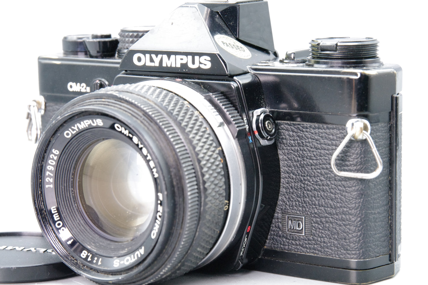 Olympus OM-2N Black 35mm SLR + F.Zuiko 50mm f/1.8 Lens – Tested & Working