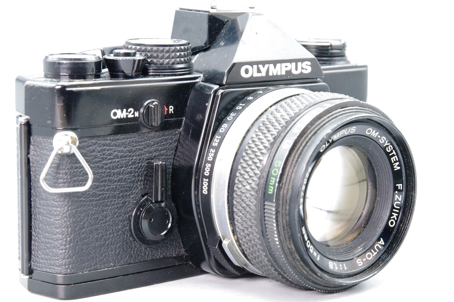 Olympus OM-2N Black 35mm SLR + F.Zuiko 50mm f/1.8 Lens – Tested & Working