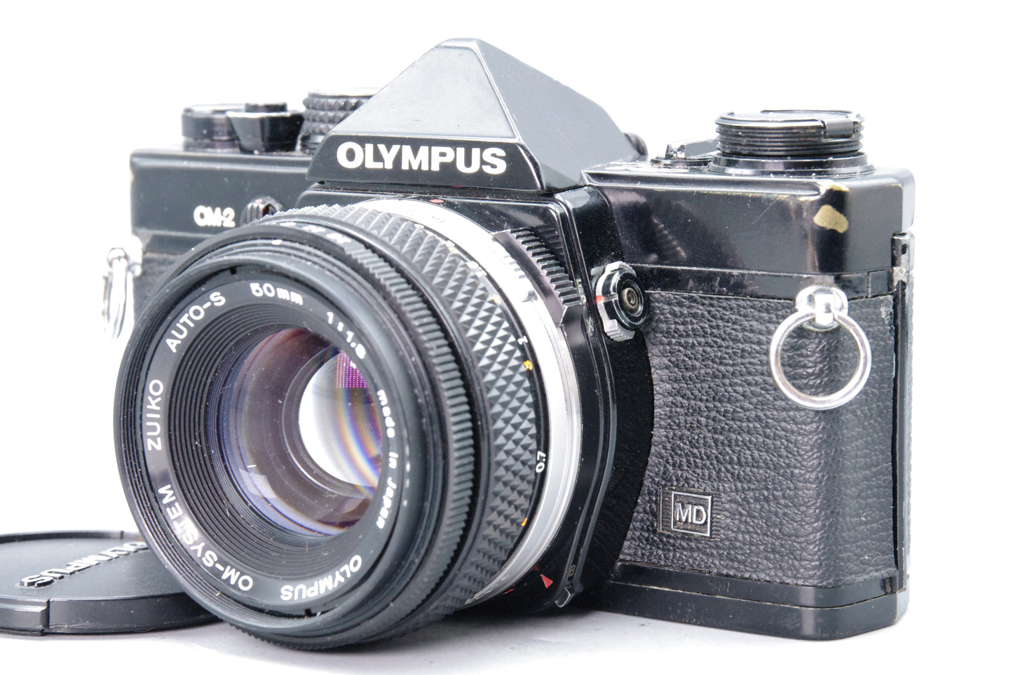 Olympus OM‑2 Black 35mm SLR + Zuiko 50mm f/1.8 Lens – VGC – New Batteries