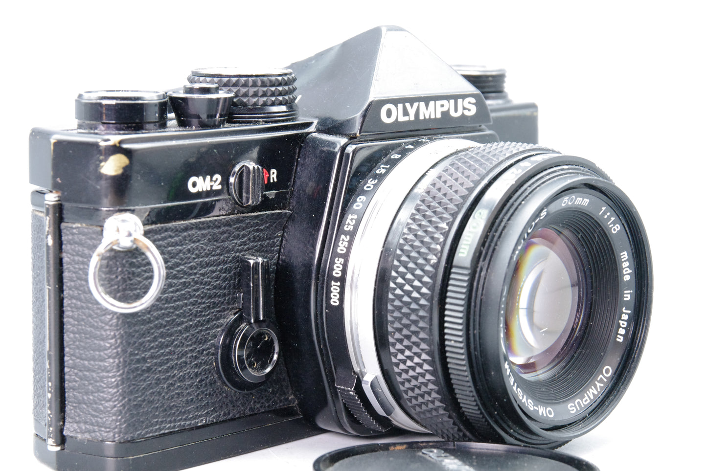 Olympus OM‑2 Black 35mm SLR + Zuiko 50mm f/1.8 Lens – VGC – New Batteries