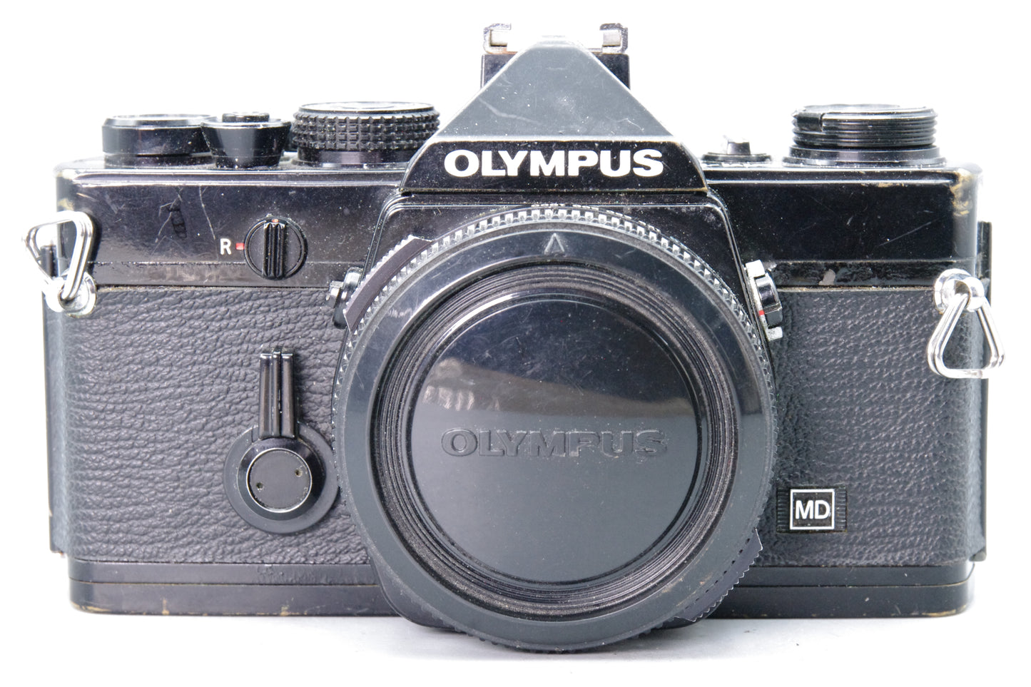 Olympus OM‑1 Black 35mm SLR Film Camera – Tested & Working – Very Good Condition
