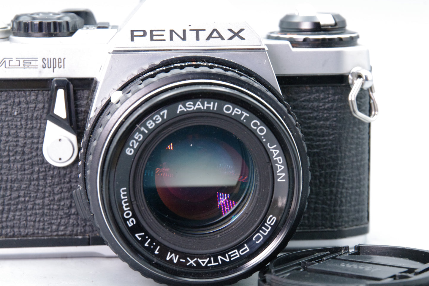 Pentax ME Super 35mm SLR + Pentax‑M 50mm f/1.7 Lens – Tested – Batteries – VGC