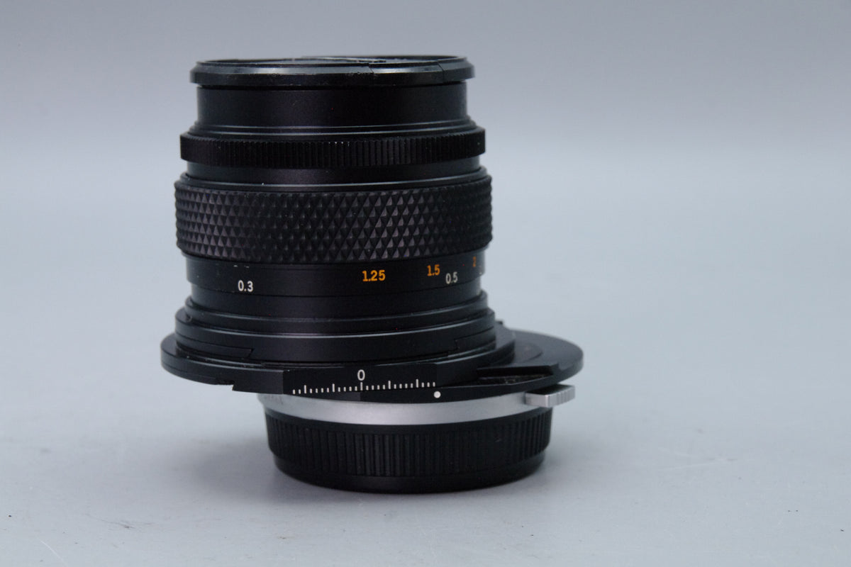 Olympus Zuiko Shift 35mm f/2.8 Lens – OM Mount – Excellent – With Both Caps