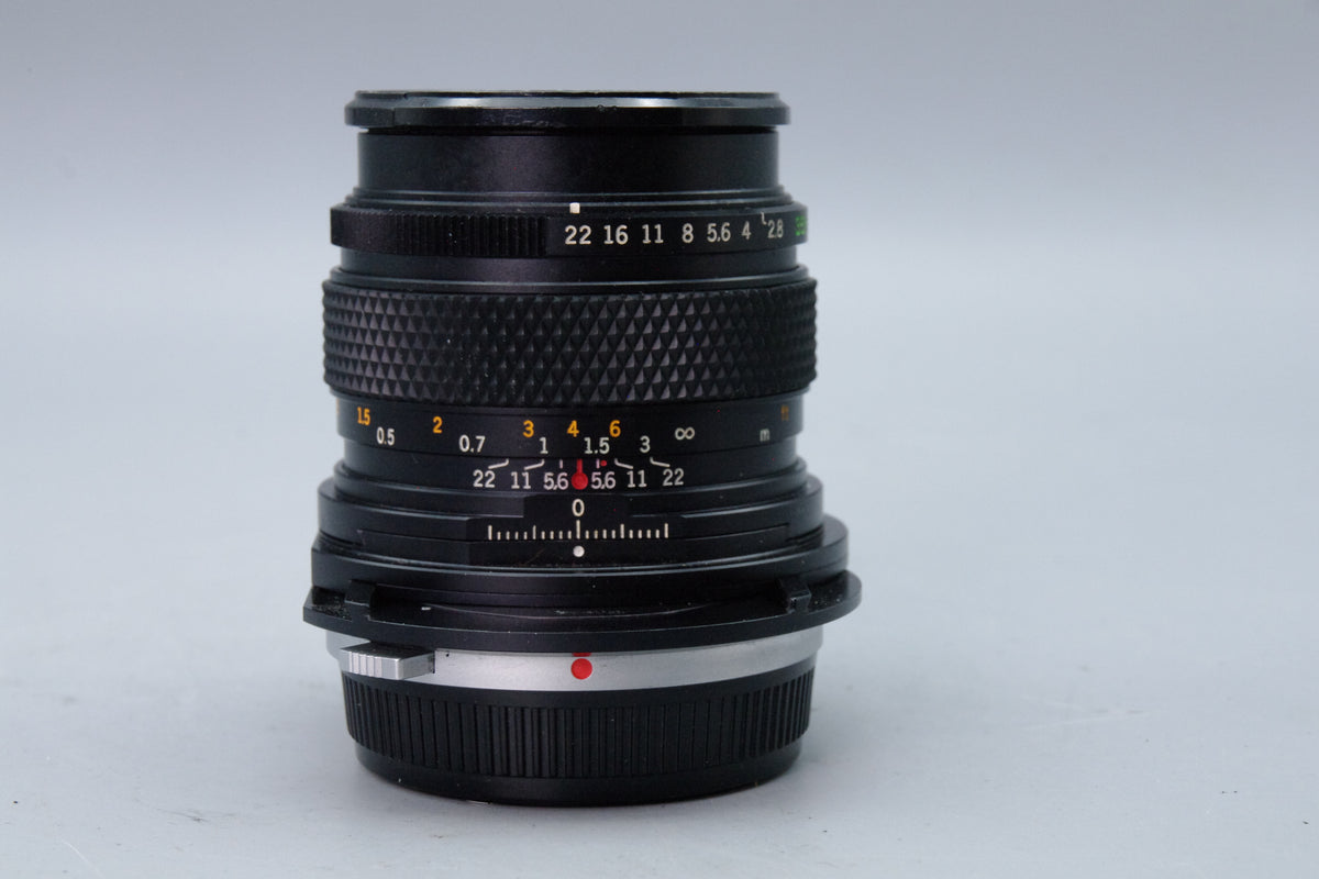 Olympus Zuiko Shift 35mm f/2.8 Lens – OM Mount – Excellent – With Both Caps