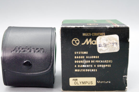 Makinon 2X Teleconverter – Olympus OM Mount – Boxed – Excellent Condition