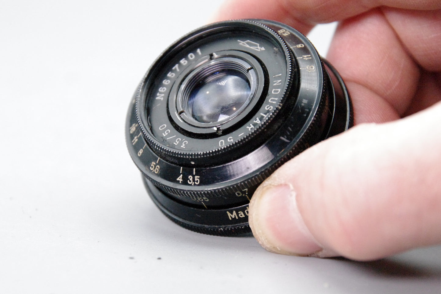 Industar‑50 50mm f/3.5 M39 Lens – Soviet Prime – Surface Marks