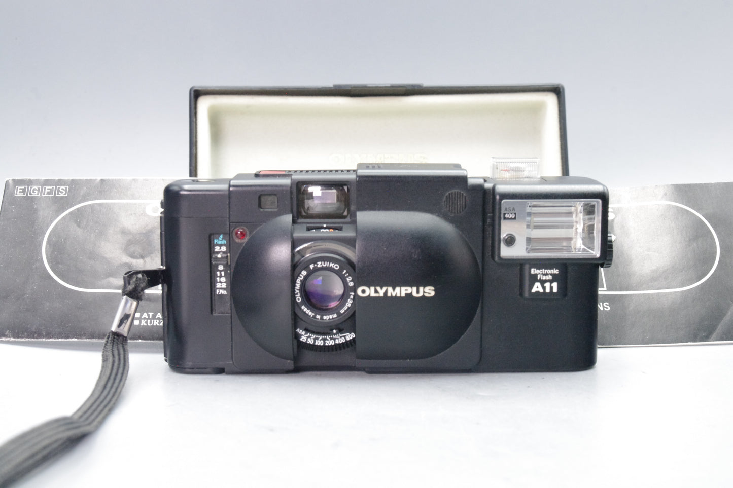 Olympus XA 35mm Rangefinder Camera A11 Flash Boxed VGC