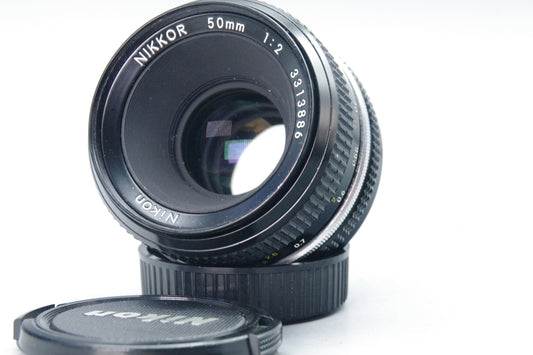 Nikon Nikkor 50mm f/2 Pre‑AI Lens – Nikon F Mount – Manual Focus – Excellent