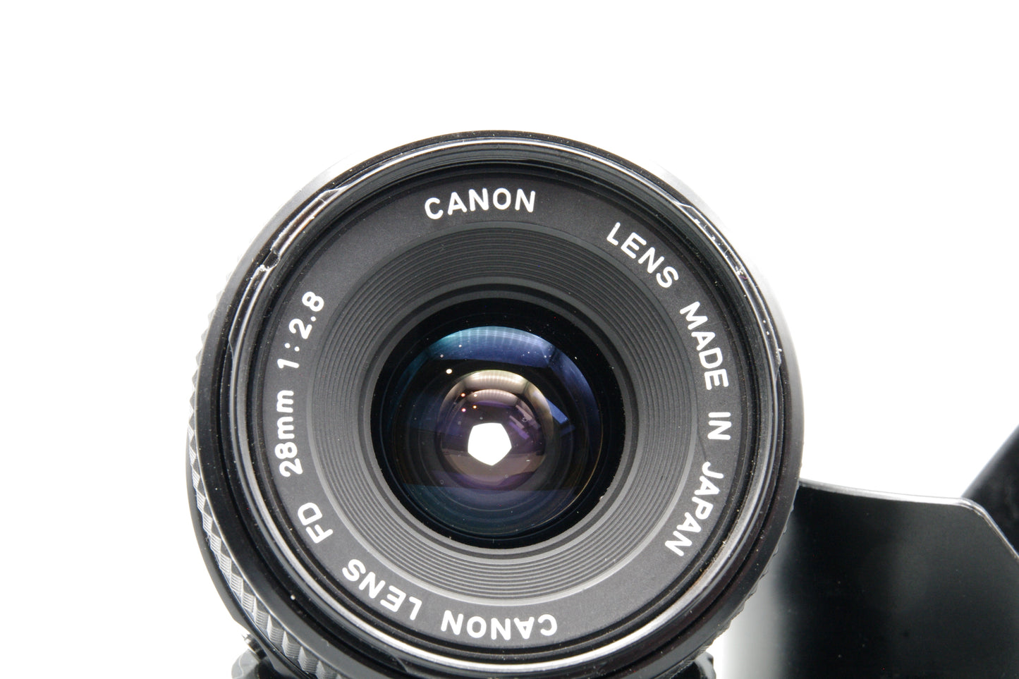 Canon FD 28mm f/2.8 Wide Angle Lens + Hood – Sharp – VGC